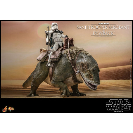 Hot Toys Star Wars - Pack 2 figurines 1/6 Sandtrooper Sergeant & Dewback - Episode IV